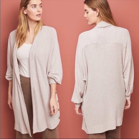 ANTHROPOLOGIE-SATURDAY Sunday Acadia Midi Open Cardigan (Size:Small) - Picture 1 of 10